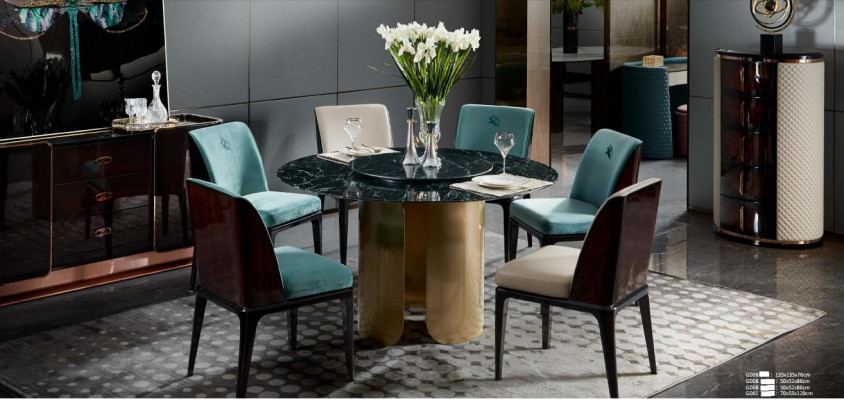Stoel Blauw Eetkamer Moderne Stoelen Design Meubelen Luxe Ontwerper Inrichting Nieuw