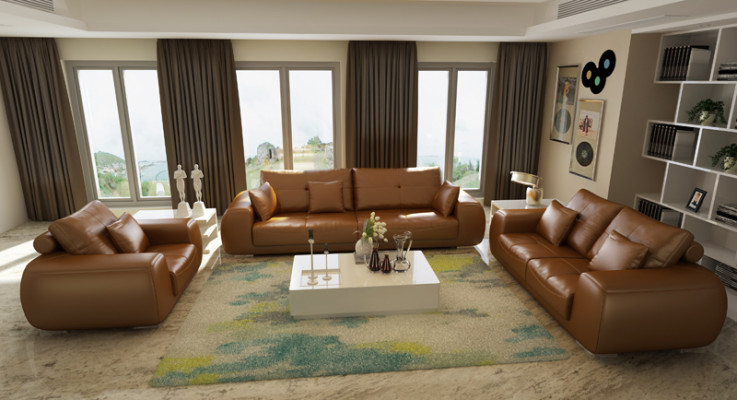 Moderne Bankstel 3+2+1 Zits Set Design Bank Beklede Banken Bank