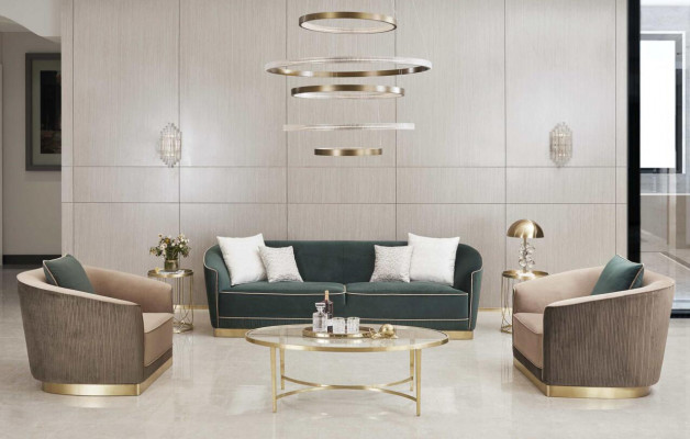 Klassiek woonkamerbankstel bank zitgroep gestoffeerde banken sofa