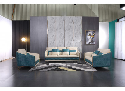 Sofaset van 3+2 zitsbanken, ontwerpbank, gestoffeerde banken, bankdecoratie, modern.