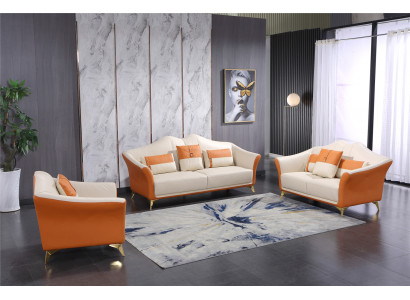 Bank Bekleding Leren Bank Zit Volledige Set Moderne Set 3+2+1 Zits