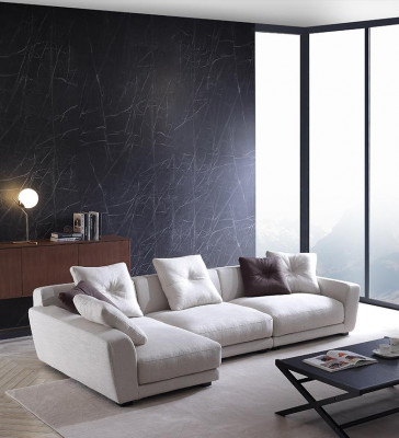 Ontwerp hoekbank L-vorm bank bekleding textiel bankstellen luxe woonkamer