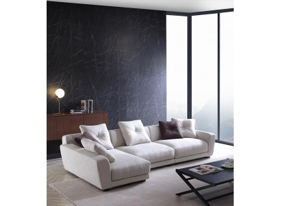 Ontwerp hoekbank L-vorm bank bekleding textiel bankstellen luxe woonkamer