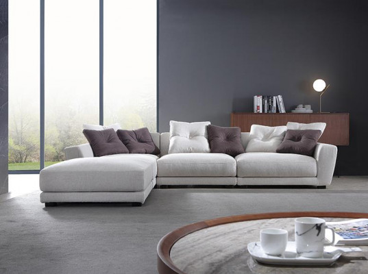 Ontwerp hoekbank L-vorm bank bekleding textiel bankstellen luxe woonkamer
