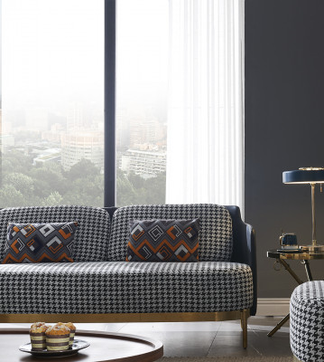 Sofaset 3-zits Set Design Bank Gestoffeerde Bank Moderne Luxe Nieuw