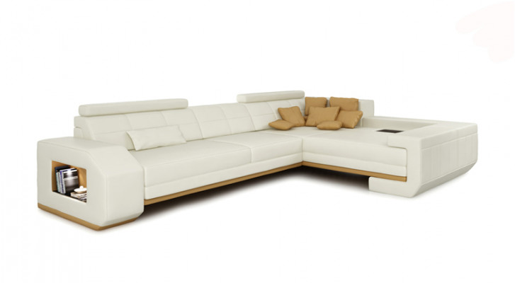 Sofa L-vorm leren bank bankstel design hoekbank