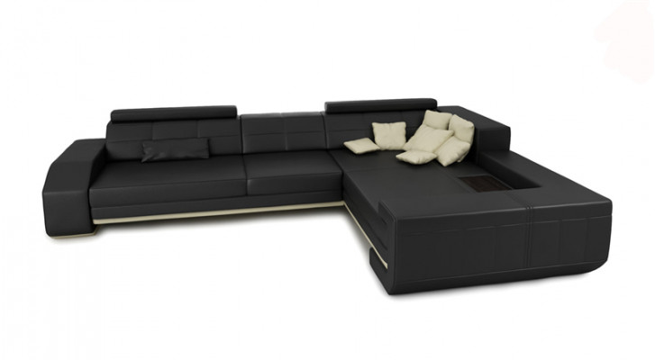 Sofa L-vorm leren bank bankstel design hoekbank