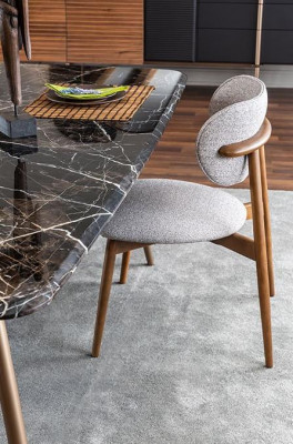 Eettafel Eetkamerset Eetkamerstoelen Eethoek Set 5-delig Marmer Zwart