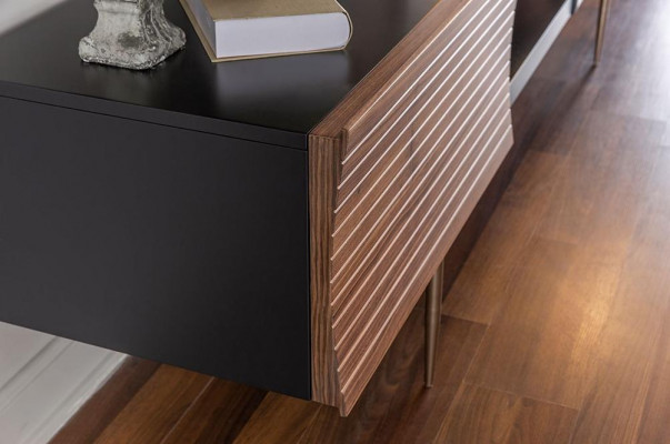 rtv Lowboard tv Standaard Planken Dressoir Hout Modern Bruin Woonkamer