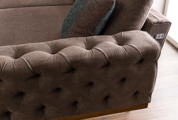Groep bankstel 3-zits stoffen bank banken stof fauteuil grijs
