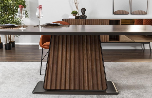 Eettafel Eettafel Tafel Eetkamer Eethoek Hout Modern Bruin Tafels