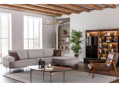 Stoffen hoekbank L-vorm bank stof Banken grijs Modern woonkamer meubels