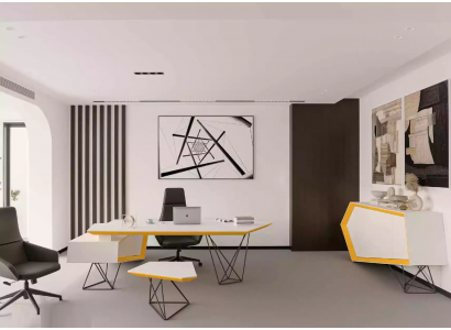 Werkkamer bureau Hoekbureau Salontafel Dressoir Modern Wit