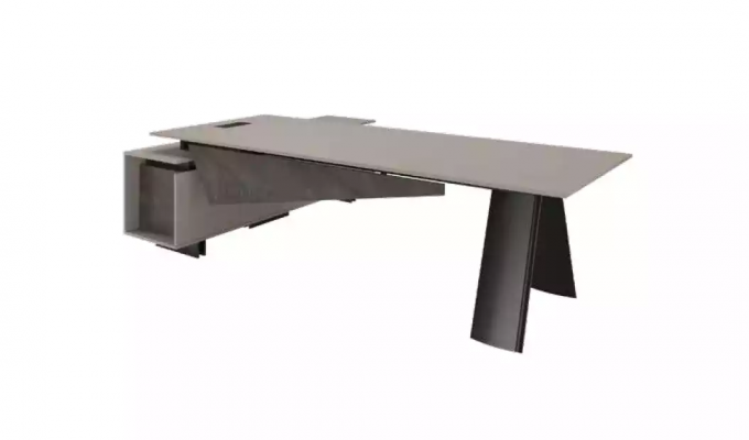 Grijze kantoorinrichting bureau dressoir kantoormeubilair Modern Hout
