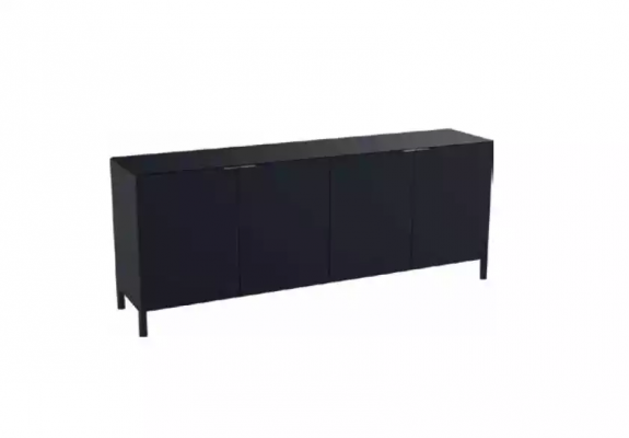 Hoekbureau Dressoir Salontafel Moderne hout zwarte thuiswerkplek