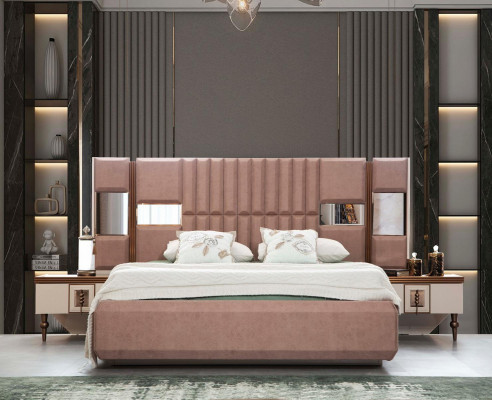 Slaapkamer compleet set 4-delig Bed 2x Nachtkastjes Kledingkast Bedden