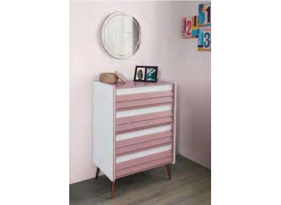 Kinderkamer Jeugdkamer Commode Kinderkast Twee kleuren Meubels Meisje Nieuw