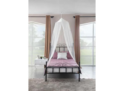 Hemelbed Metaal Bed Slaapkamer Set Nachtkastje Wit Meubels Slaapkamer 2-delig