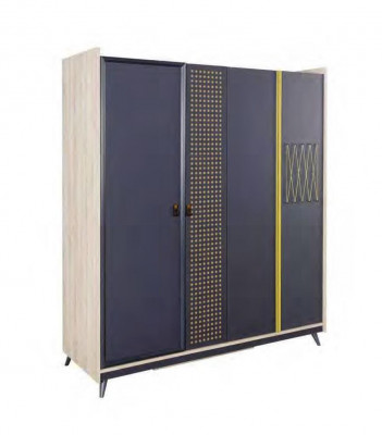 Jeugdkinderkamer nachtkastje kast modern slaapkamer ladekast tafel 5-delig.