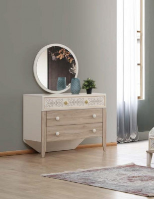 Set Commode Met Spiegel Kaptafel Console Hout Moderne Slaapkamer