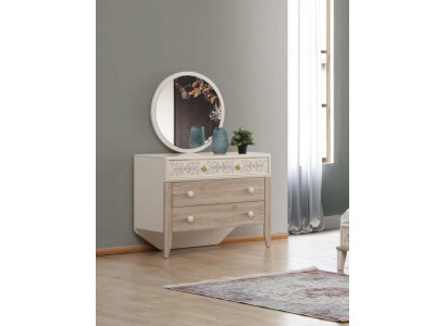 Set Commode Met Spiegel Kaptafel Console Hout Moderne Slaapkamer