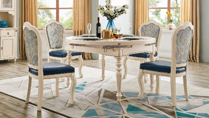 Ronde barok eettafel Tafel Klassieke eettafels Meubels Tafels Houten meubels Nieuw