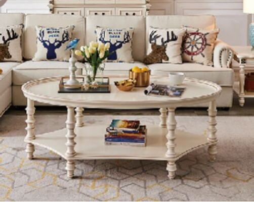 Ovale salontafel woonkamer design luxe bijzettafel houten tafel
