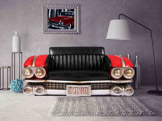 Sofa Auto Halbes Fahrzeug Ratro Cinema Couch Polster Garnitur Ledersofa  Bank Auto Half voertuig Ratro Cinema Bankstel Leren bankstel