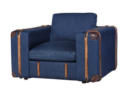 Ontwerp fauteuil koffer textiel bank gestoffeerde eenzitterbank woonkamer meubels retro.