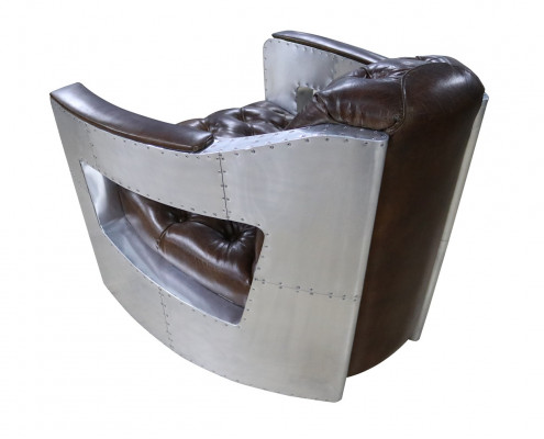 Mooie Vintage Chesterfield oorfauteuil clubsfauteuil vliegtuig