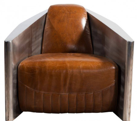 Vintage leren fauteuil bruin echt leer retro fauteuil design clubsfauteuil