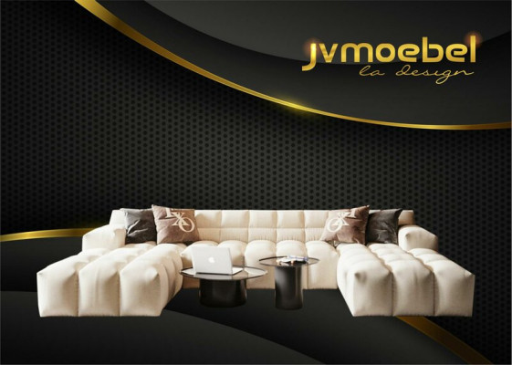 Ontwerp Chesterfield Velvet Moderne hoekbank U-vorm Woonlandschap Gestoffeerde bank Nieuw