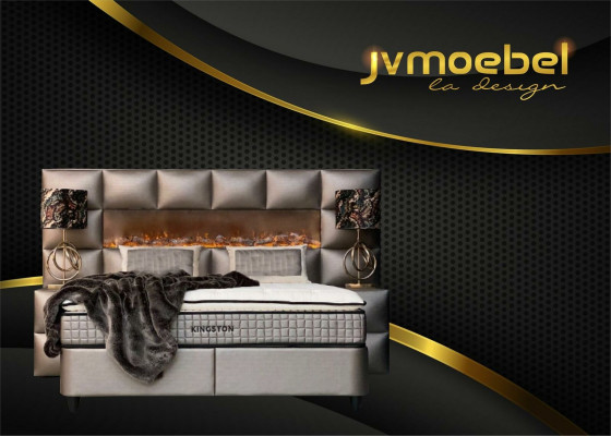 Bed 2x Nightstand 3-piece. Bedroom Set Design Modern Luxury Bed Frame