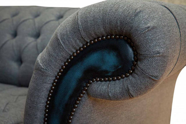 Chesterfield Bank Bekleden Designer Bankstellen Bankstel Driezits Grijs