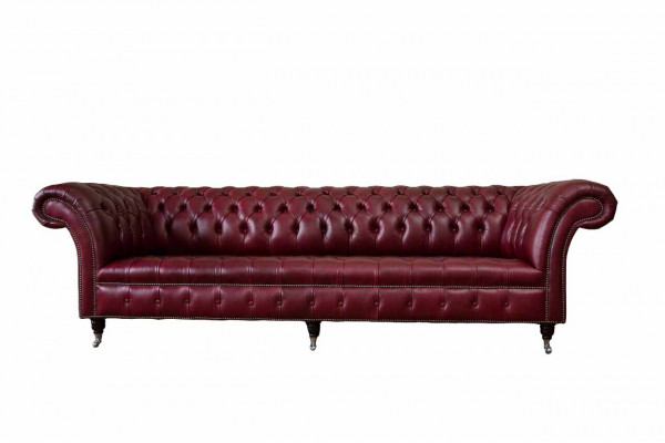 Modern Design Sofa 4-zits Bank Luxe Klassieke Lederen Chesterfield Bankstellen