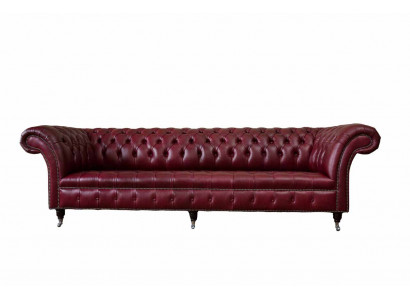 Modern Design Sofa 4-zits Bank Luxe Klassieke Lederen Chesterfield Bankstellen