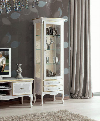 Woonkamer rtv vitrine tv dressoir kast tafel vitrinekast hout meubelset 3-delig