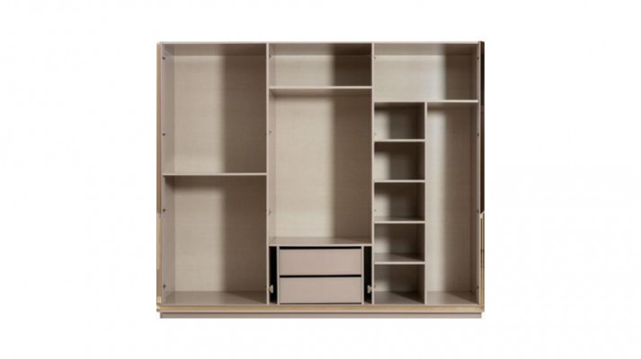 Kledingkast Houten kast Moderne garderobekast Kast Beige
