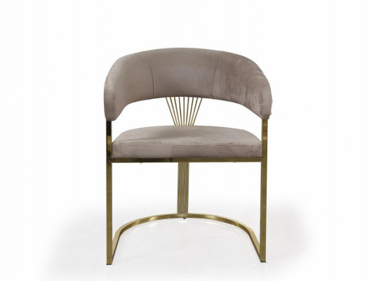 Complete eetkamerstoelen stoelen eetkamerstoelen 6-delig Beige Luxe Goud