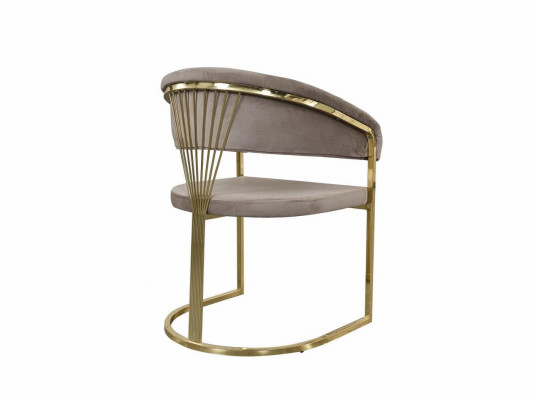 Complete eetkamerstoelen stoelen eetkamerstoelen 6-delig Beige Luxe Goud