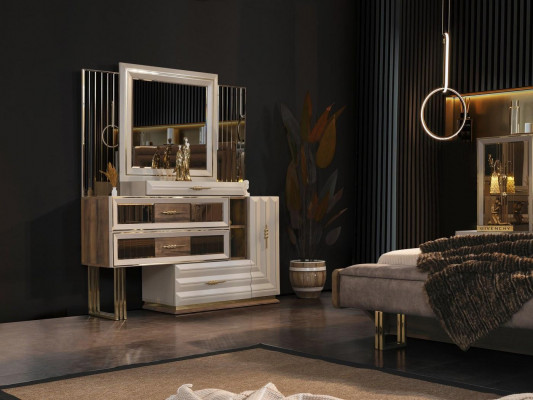 Kaptafel Kaptafel make-up console console tafel Beige meisje