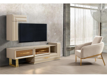 Woonkamer TV laagbord dressoir TV standaard wandkast Beige Modern