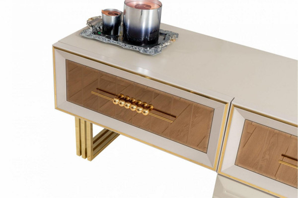 Woonkamer TV laagbord dressoir TV standaard wandkast Beige Modern