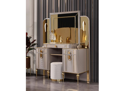 Garnituur Kaptafel Friseertafel Schminkconsole Consolentafel Beige