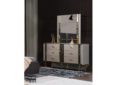 Luxe console make-up tafel kaptafel dressoir Grijs