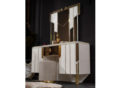 Witte make-uptafelspiegel kaptafel make-upconsole consoletafel