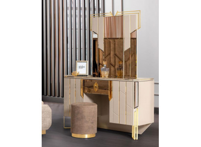 Kaptafel Spiegel Kaptafel Make-up console Console tafel Beige