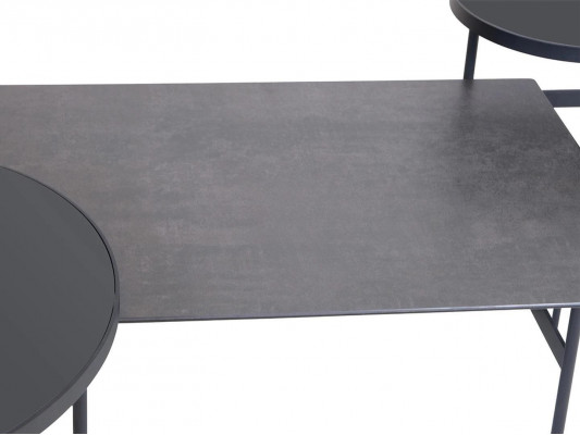 Luxe salontafel designer meubelset 3-delig 2x bijzettafel woonkamer compleet