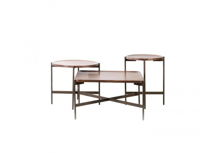 Woonkamer set 3-delig Moderne meubels Salontafel met 2 bijzettafelsontwerpen