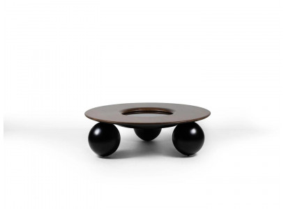 Luxueuze bruine ronde salontafel woonkamer designmeubels moderne inrichting